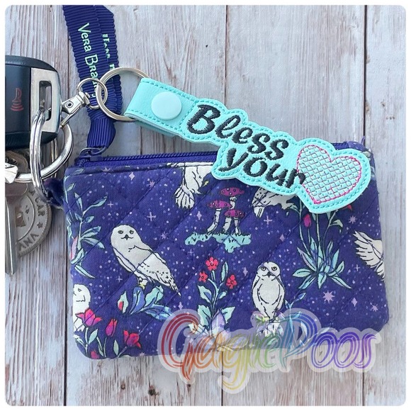Bless Your Heart Key Fob. Southern slang Bag Tags Keychain. Key chain - Picture 1 of 2